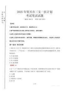 資興市三支一扶考試真題2025