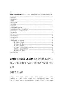 Matlab實(shí)現(xiàn)BES-LSSVM禿鷹算法優(yōu)化最小二乘支持向量機(jī)多特征分類預(yù)測(cè)的詳細(xì)項(xiàng)目實(shí)例（含完整的程序，GUI設(shè)計(jì)和代碼詳解）