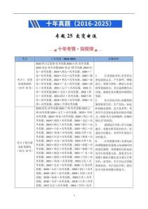 專題25 交變電流-十年（2016-2025）高考《物理》全國真題分類匯編