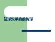 籃球雙手胸前傳球PPT課件
