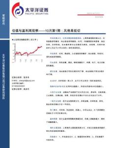 估值與盈利周觀察——10月第1期：風(fēng)格高低切