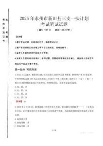 永州市新田縣三支一扶考試真題2025