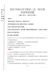 商丘市寧陵縣三支一扶考試真題2025
