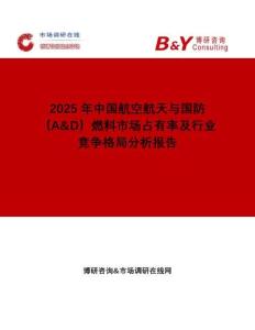 2025年中國航空航天與國防（A&D）燃料市場占有率及行業競爭格局分析報告