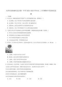 天津市濱海新區(qū)漢沽第一中學(xué)2024-2025學(xué)年高二上學(xué)期11月期中考試政治試卷（含答案）