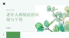 老年人抑郁癥的識(shí)別與干預(yù)