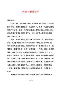2025年我的新年