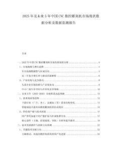 2025年及未來(lái)5年中國(guó)CNC數(shù)控雕刻機(jī)市場(chǎng)現(xiàn)狀數(shù)據(jù)分析及數(shù)據(jù)監(jiān)測(cè)報(bào)告