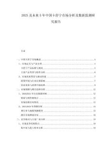 2025及未來(lái)5年中國(guó)卡舒寧市場(chǎng)分析及數(shù)據(jù)監(jiān)測(cè)研究報(bào)告