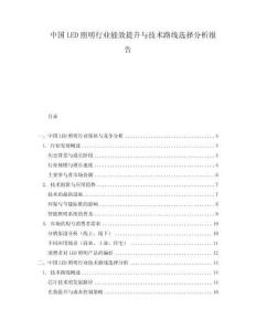 中國(guó)LED照明行業(yè)能效提升與技術(shù)路線選擇分析報(bào)告