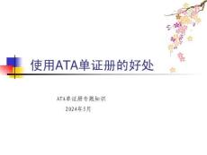 使用ATA單證冊的好處