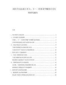 2025年及未來5年３，５—二羥基苯甲酸項目可行性研究報告