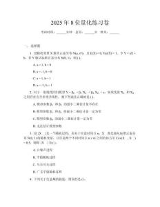 2025年8位量化練習卷