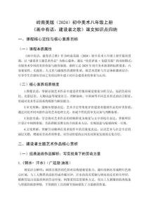 嶺南美版（2024）初中美術(shù)八年級(jí)上冊(cè)《畫(huà)中有話：建設(shè)者之歌》課文知識(shí)點(diǎn)歸納