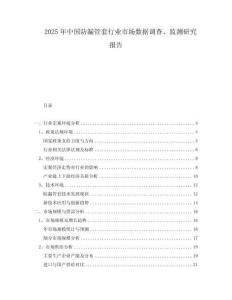2025年中國防漏管套行業(yè)市場數(shù)據(jù)調(diào)查、監(jiān)測研究報(bào)告