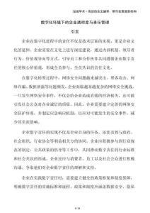 數(shù)字化環(huán)境下的企業(yè)透明度與責任管理