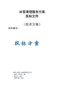 冰雪清理服務(wù)方案投標文件（技術(shù)方案）