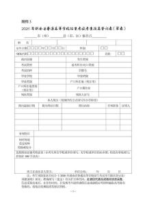 2026年湖南省普通高等學校招生考試考生報名登記表
