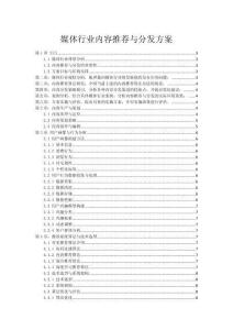 媒体行业内容与分发方案