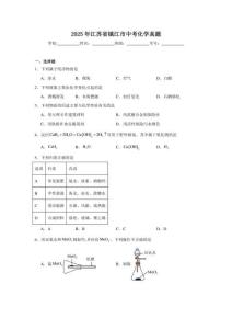2025年江蘇省鎮(zhèn)江市中考化學真題（無答案）
