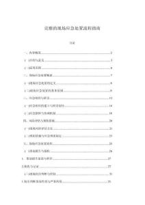 完整的現(xiàn)場(chǎng)應(yīng)急處置流程指南