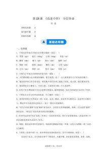 23范進(jìn)中舉（素養(yǎng)進(jìn)階分層作業(yè)）語文統(tǒng)編版五四學(xué)制九年級上冊【含答案】
