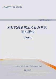 AI時代高品質(zhì)全光算力專線研究報告（2025年）