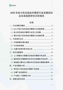 2026年戰斗機空戰戰術模型行業發展現狀及未來趨勢研究分析報告