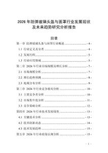 2026年防彈玻璃頭盔與面罩行業發展現狀及未來趨勢研究分析報告