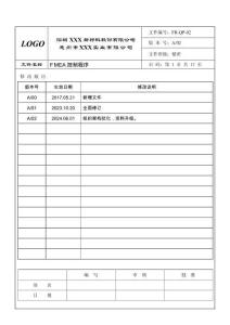 FR-QP-02 FMEA潛在失效模式及后果分析控制程序 A02
