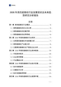 2026年高性能维纶行业发展现状及未来趋势研究分析报告