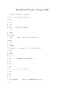 2025小学六年级英语一般过去时测试卷