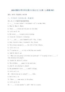 2025小學(xué)六年級(jí)英語(yǔ)語(yǔ)法總復(fù)習(xí)試卷