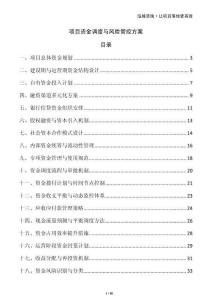 项目资金调度与风险管控方案
