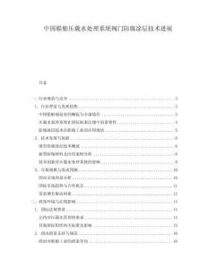 中国船舶压载水处理系统阀门防腐涂层技术进展