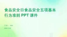 食品安全日食品安全五項(xiàng)基本行為準(zhǔn)則PPT課件