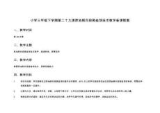 小學三年級下學期第二十九課原地側向投擲壘球技術教學備課教案