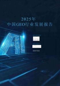 2025年中國GEO行業(yè)發(fā)展報告