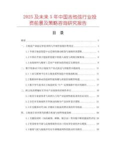 2025及未來(lái)5年中國(guó)吉他弦行業(yè)投資前景及策略咨詢研究報(bào)告
