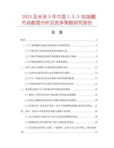 2025及未來(lái)5年中國(guó)1.3.5-吡唑酮市場(chǎng)數(shù)據(jù)分析及競(jìng)爭(zhēng)策略研究報(bào)告