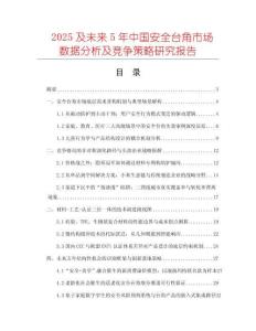 2025及未來5年中國安全臺(tái)角市場數(shù)據(jù)分析及競爭策略研究報(bào)告