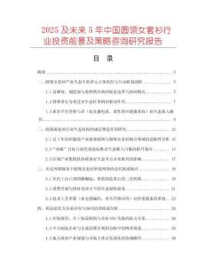 2025及未來5年中國圓領(lǐng)女套衫行業(yè)投資前景及策略咨詢研究報告