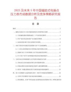 2025及未來5年中國(guó)磁助式電接點(diǎn)壓力表市場(chǎng)數(shù)據(jù)分析及競(jìng)爭(zhēng)策略研究報(bào)告