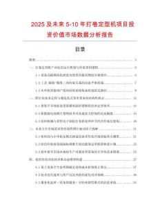 2025及未來(lái)5-10年打卷定型機(jī)項(xiàng)目投資價(jià)值市場(chǎng)數(shù)據(jù)分析報(bào)告