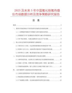 2025及未來5年中國氧化鋯氧傳感儀市場數(shù)據(jù)分析及競爭策略研究報告