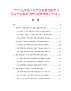 2025及未來5年中國影像診斷學習系統(tǒng)市場數(shù)據(jù)分析及競爭策略研究報告