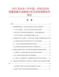 2025及未来5年中国一次性无纺布海藻面膜市场数据分析及竞争策略研究报告