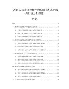 2025及未來(lái)5年精密自動(dòng)旋鉚機(jī)項(xiàng)目投資價(jià)值分析報(bào)告