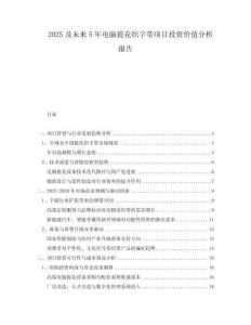 2025及未來5年電腦提花織字帶項目投資價值分析報告