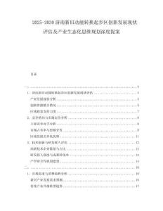 2025-2030濟(jì)南新舊動能轉(zhuǎn)換起步區(qū)創(chuàng)新發(fā)展現(xiàn)狀評估及產(chǎn)業(yè)生態(tài)化思維規(guī)劃深度提案